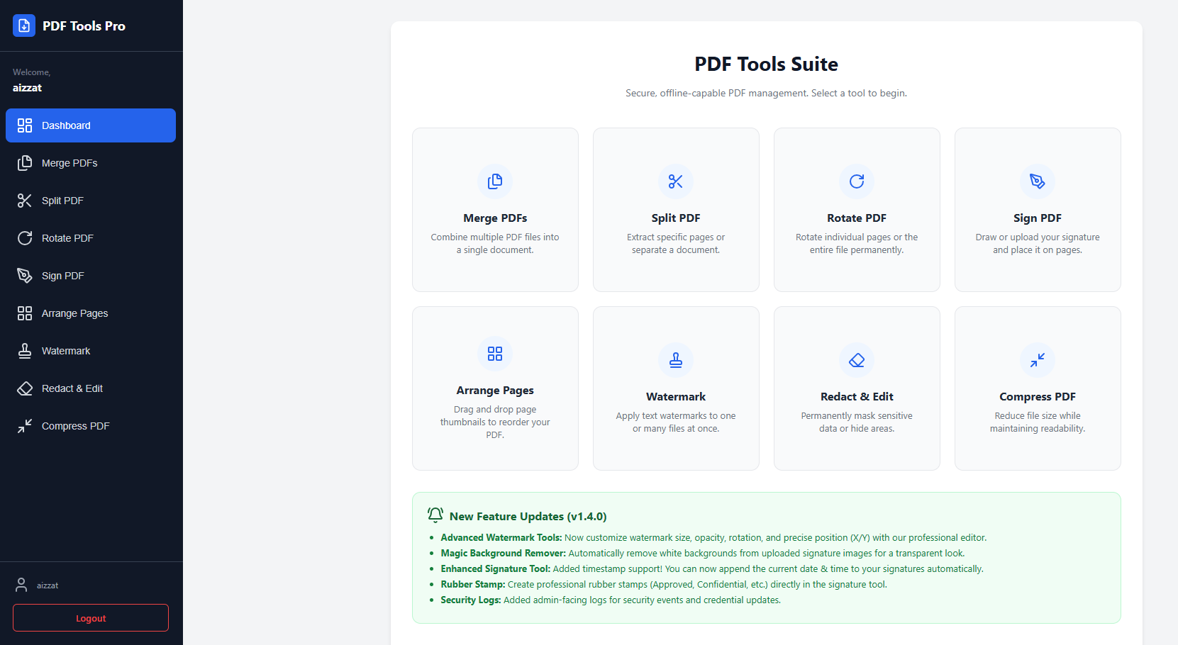 PDF Tools Interface